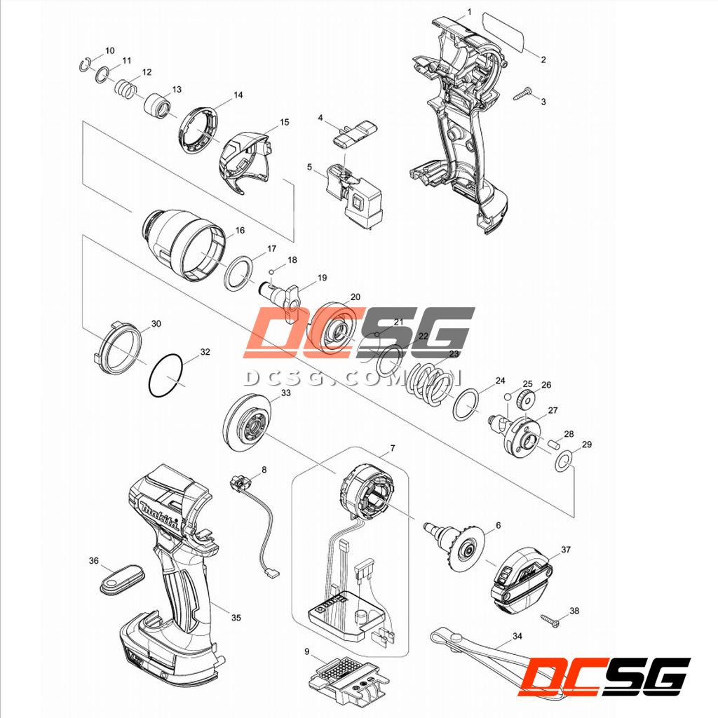 Vỏ Chụp Trước Makita DTD137/148