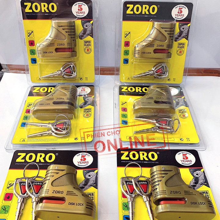 Ổ KHÓA DĨA XE MÁY CHỐNG CẮT ZORO