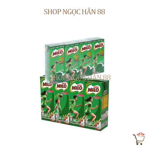 Combo 2 Lốc Sữa Lúa Mạch MiLo Nestle Có Đường (8 hộp x 180ml)