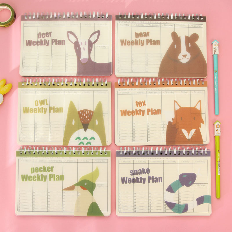 Sổ kế hoạch tuần Hình con thú đáng yêu (Weekly Planner)
