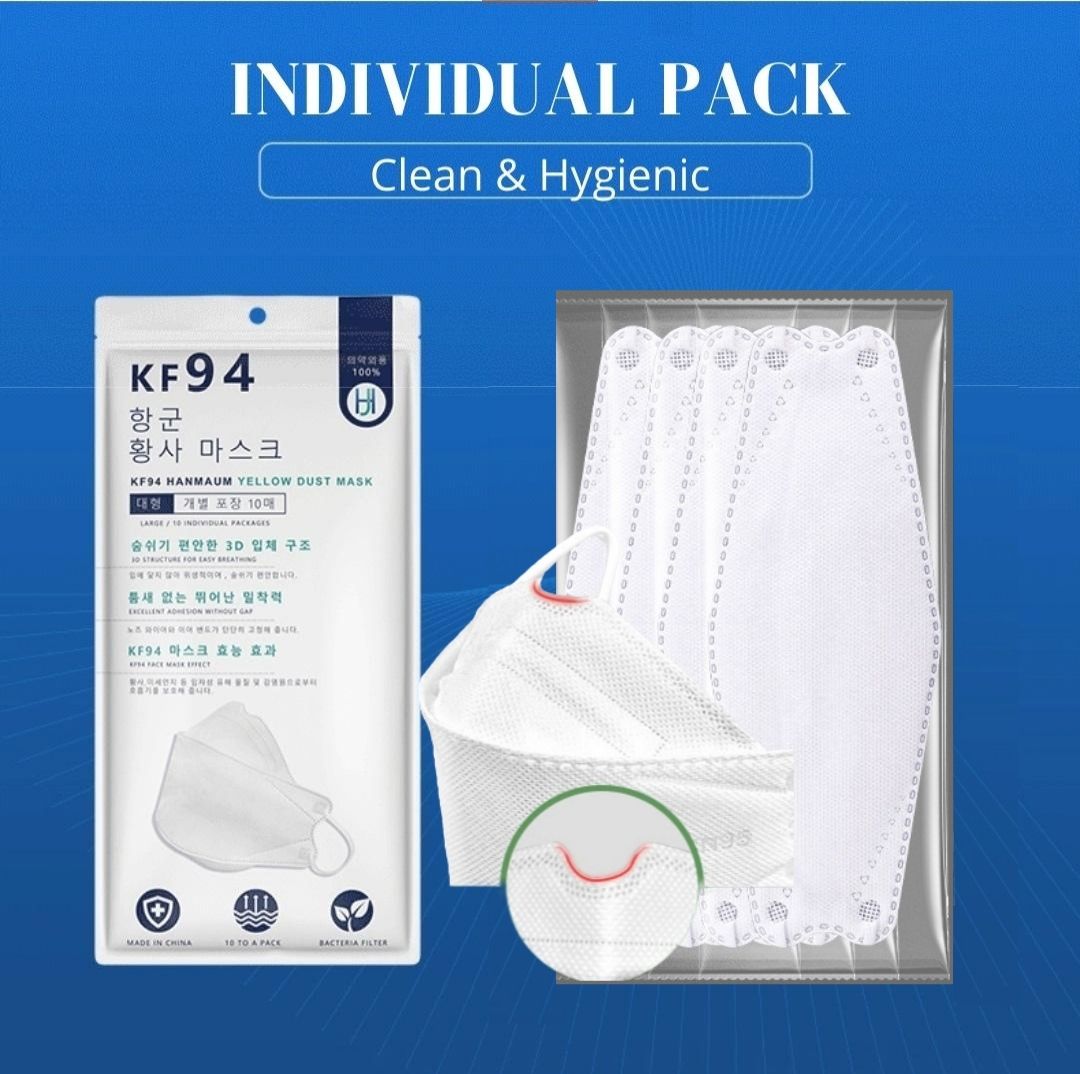 KF94 Face Mask Headloop KF94 Hijab 3D Mask Earloop Mask 4ply Kn95 N95