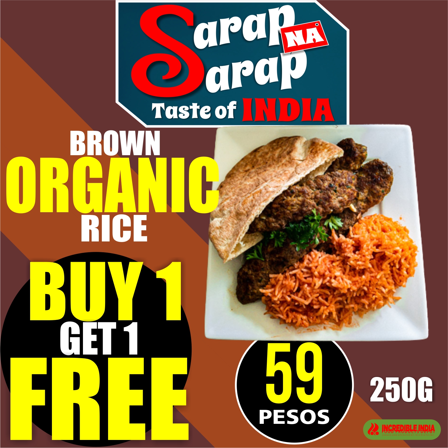 Sarap Na Sarap Brown Organic Rice 250g Buy 1 Get 1 Free This Is Not Basmati Rice Lazada Ph 7895