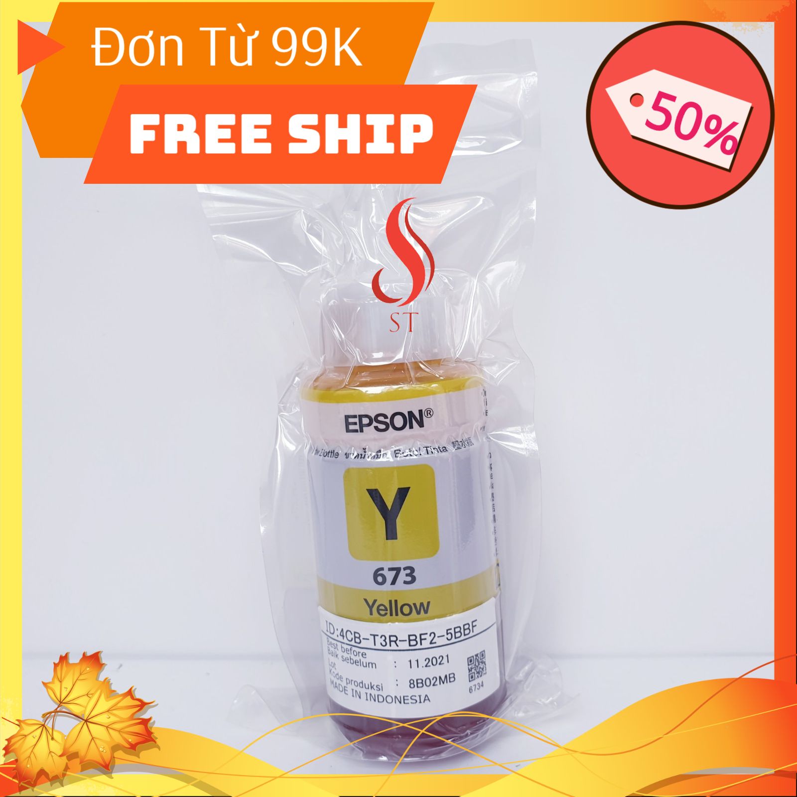 [NEW] Bộ Mực 673 Epson 6 Màu (Cho L800 / L805 / L1800 /T50 / T60 / 1390 / 1430) ❤️FREESHIP❤️ Hàng Bóc Máy Zin