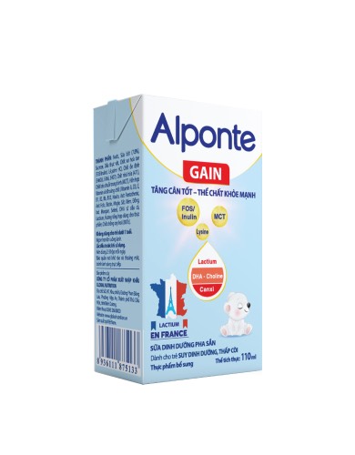 (Date mới) Sữa bột pha sẵn Alponte Gain 110ml/1 hộp (1 thùng có 48 hộp)