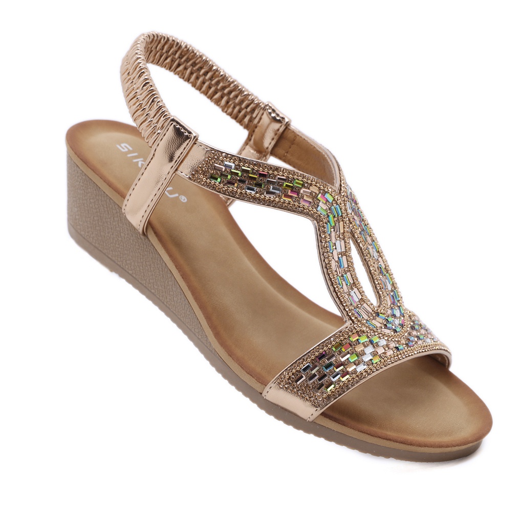 Giày Sandal Đế Xuồng Thời Trang Cho Nữ