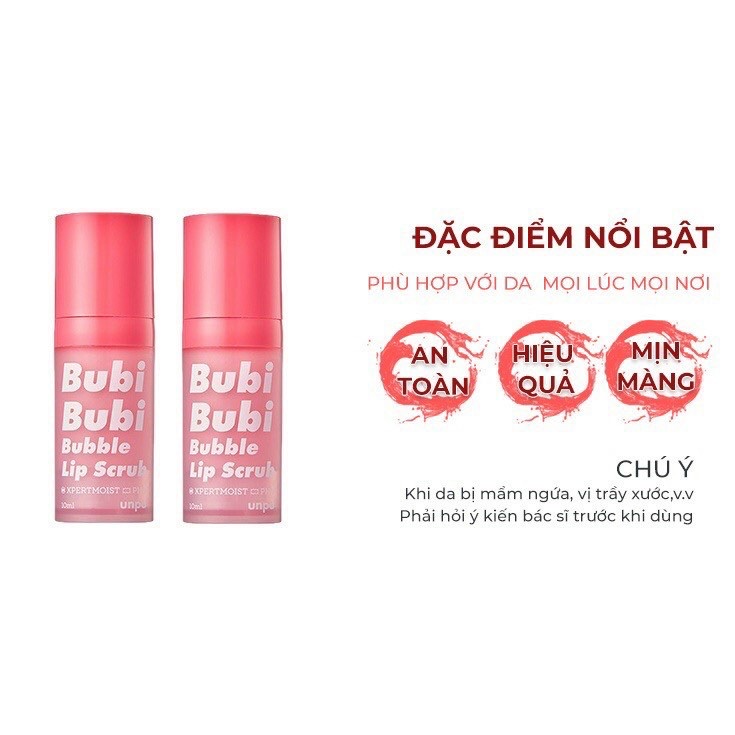 Tẩy Tế Bào Chết Môi Sủi Bọt Bubi Bubi Lip