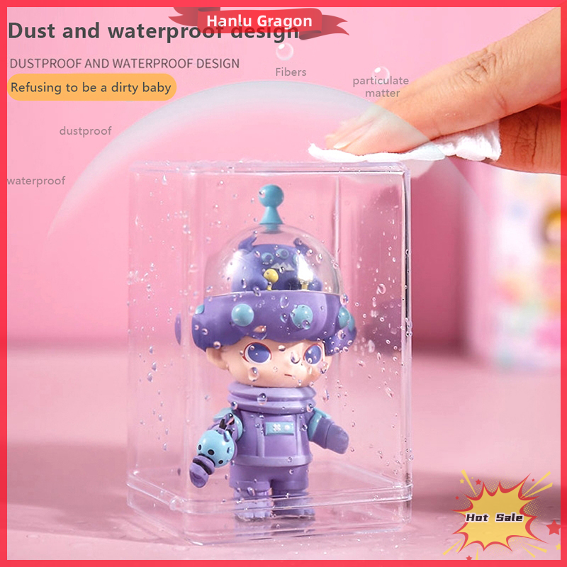 Hanlu 1Pc Figure Doll Display Box Small Model Storage Box Dust-Proof Box Protection Case Transparent Showcase Organizer Display Rack