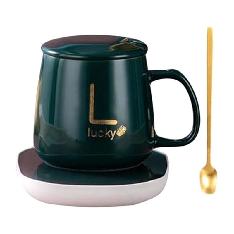 Heating-Cup of Electric Coffee Via USB, Gift Box Heating Plate and Coffee Cup, Cup of Hot Tea Coffee Milk