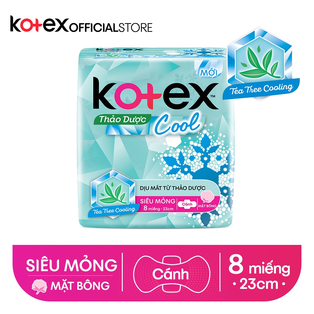 [HCM]Băng vệ sinh Kotex Maxcool 8 miếng/gói có cánh