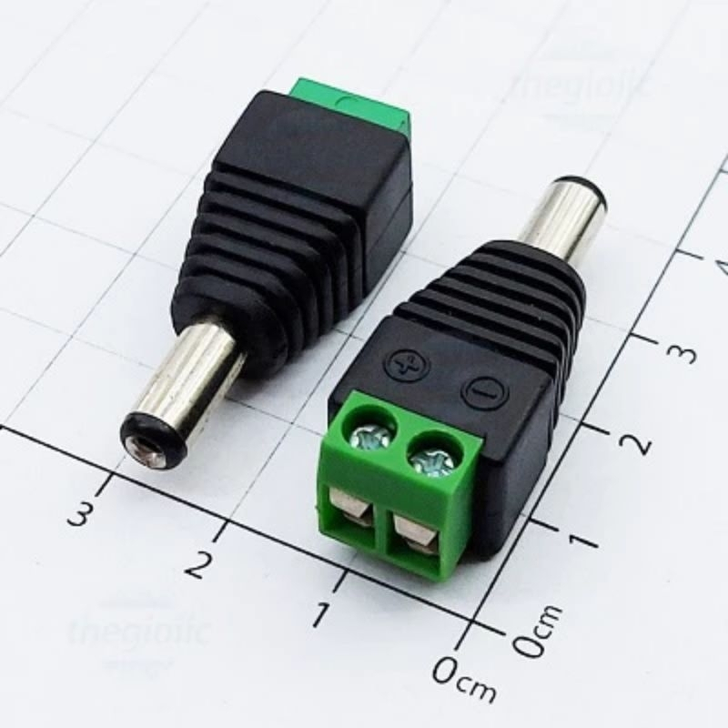 Đầu jack DC âm dương, jack DC đực/ cái chuyên dùng cho camera