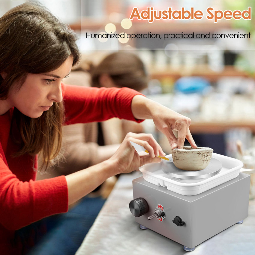 Mini Ceramic Wheel, Ceramic Wheel 6.5cm/10cm Rotary Table Mini Ceramic Machine Electric Ceramic Wheel DIY Clay Tool With Tray For Ceramic Work Ceramic Clay Art Crafts