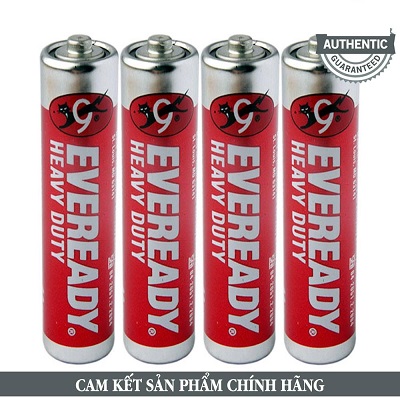 Eveready 4 Viên Pin Tiểu AA 1.5V Nhập Khẩu Indonesia Không Rò Rỉ Heavy Duty