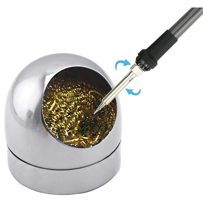 Soldering Tip Cleaner Solder Tip Cleaning Wire and Holder Soft Coiled
