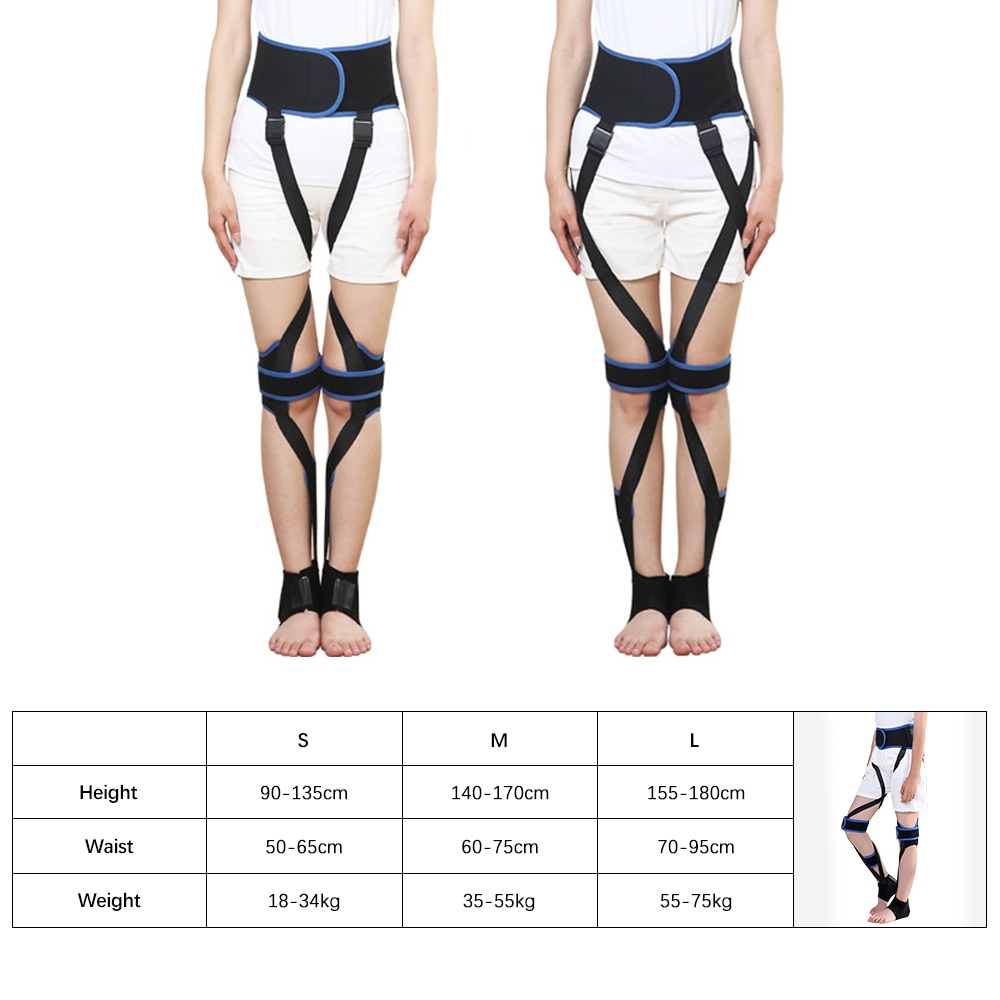 Kneed Adult Children O/X Leg Shape Correction Belt Adjustable Bowed Knee ...