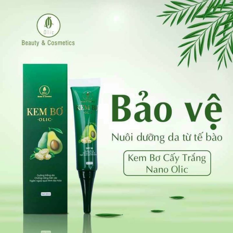 Kem bơ Olic dưỡng da và cấy trắng nano - 20ml