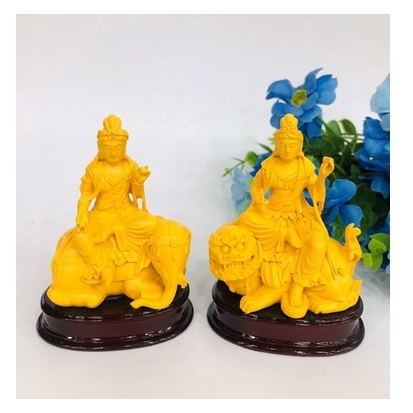 Combo tượng ngài văn thù bồ tát + phổ hiền bồ tát cao 10cm - có bán lẻ, nhiều màu