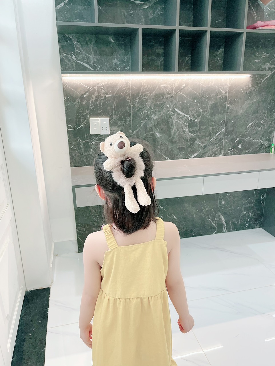 Dây cột tóc hình thỏ bông siêu cute đáng yêu