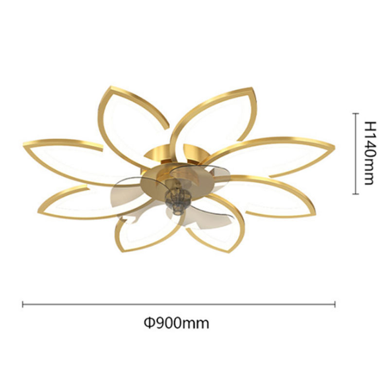 110V invisible American standard ceiling fan lamp variable frequency ceiling lamp for bedroom, dining room and living room