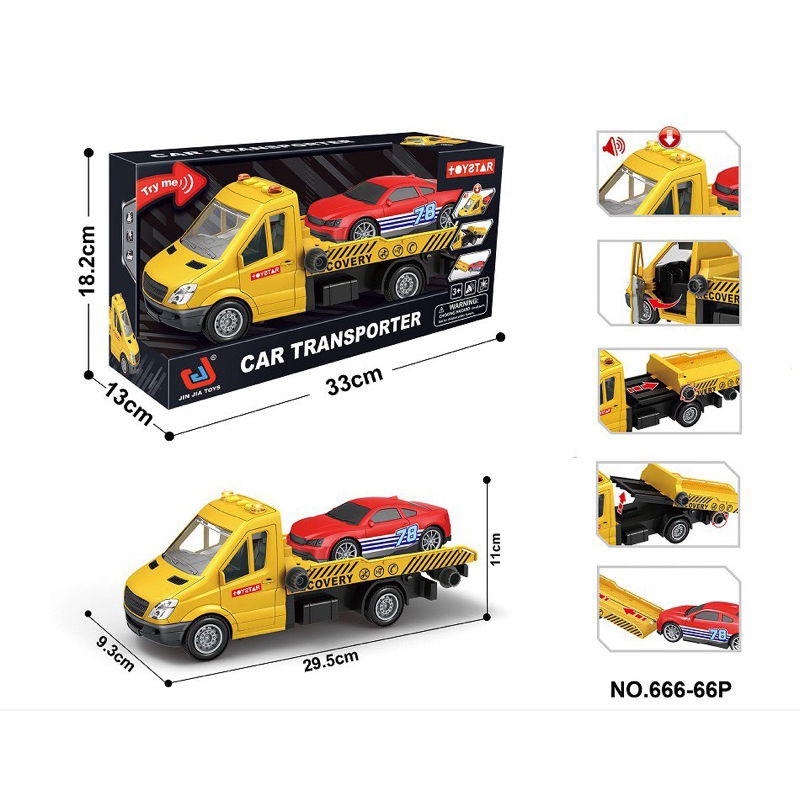 Xe cứu hộ xe ô tô chạy đà, mở cửa được, ô tô đồ chơi cho bé
