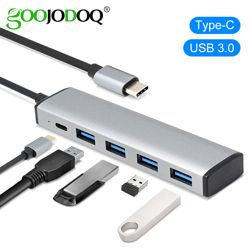 %E3%80%90EleganceWorld%E3%80%91GOOJODOQ%20Type-C%20HUB%20To%20USB%203.0%202.0%20Adapter%20Dock%204%20Port%20Ulrtra%20Slim%20For%20Windows%20MacBook%20Pro%20Air%20Samsung%20S10%20S9%20Huawei%20P20%20Pro%20-%20Image%202