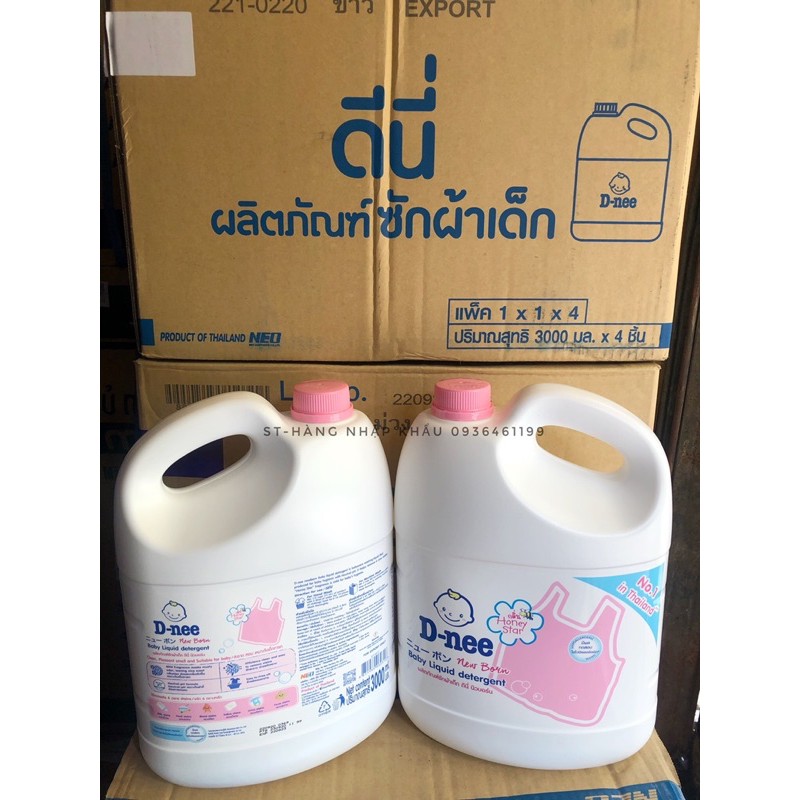 1 thùng 4 can nước giặt dnee thái lan nhập khẩu-cty đại thịnh-team nhãn phụ