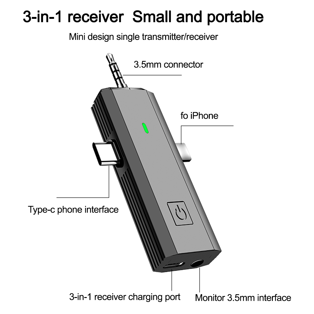 Professional Lapel Dual Microphone DSP Noise Reduction Wireless Lavalier Condenser Recording Microphone Live Streaming Android iOS