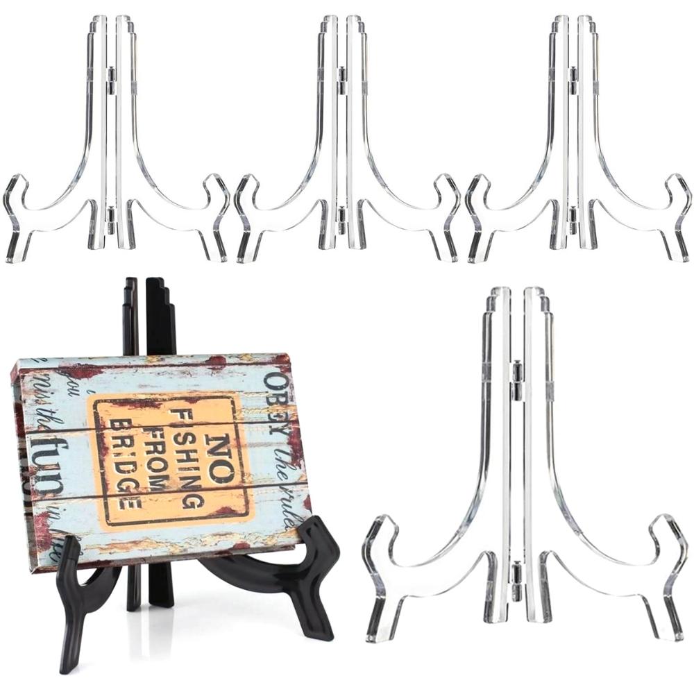 MAGIC Kitchen Clear Decoration Acrylic Display Stand Easels Picture Frame  Stand Plate Holder