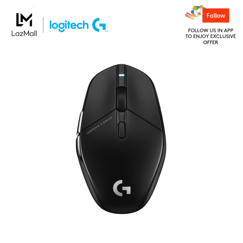 Logitech G303 Shroud Edition Wireless Gaming Mouse - LIGHTSPEED Wireless -  HERO 25K - 25,600 DPI - 75 grams - 5-buttons – PC - Black