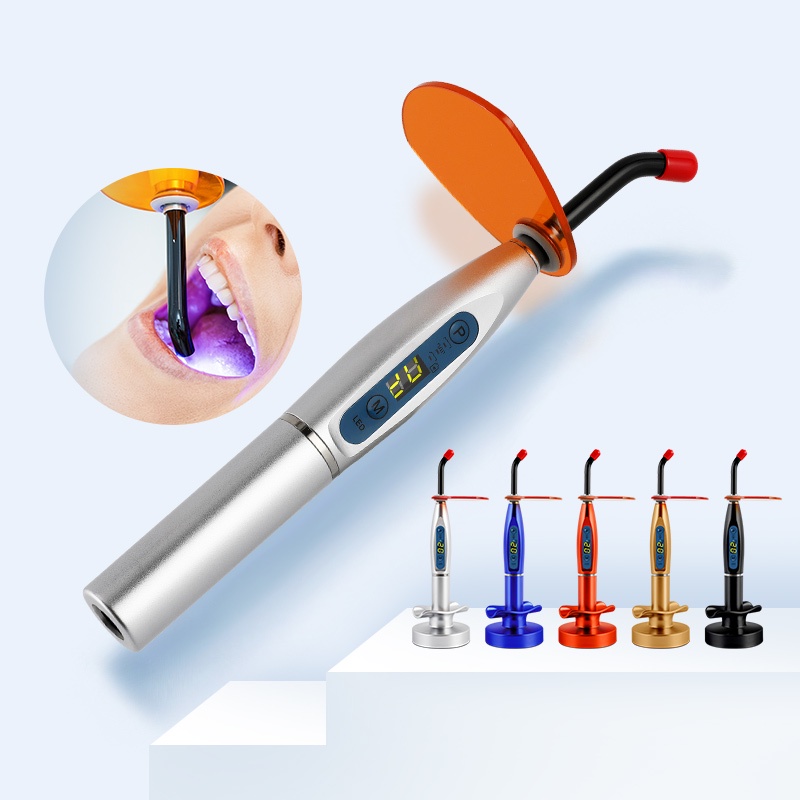 Agdoad Teeth Curing LIght Machine Wireless LED Blue Light Curing Lamp Adjustable Solidify Dental Tools