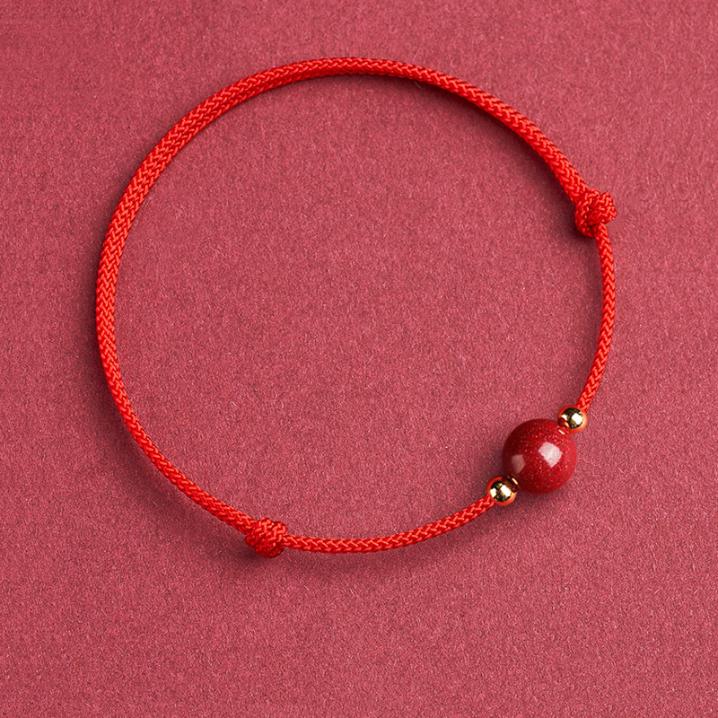 Cinnabar Transfer Beads Red Rope Foot Chain Women's Life Year ...