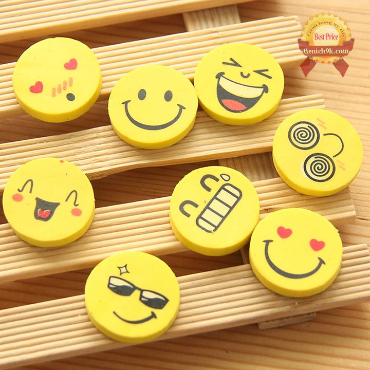 Combo 4 cục gôm tẩy hình mặt cười dễ thương