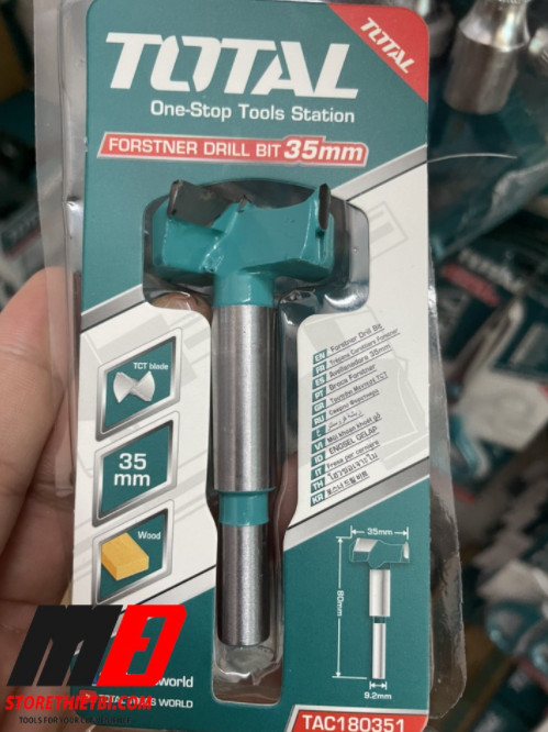 Mũi khoan khoét gỗ 35mm total tac180351