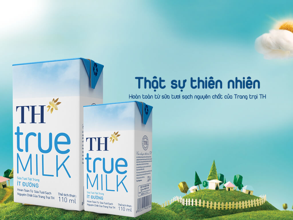 Sữa Tươi TH True Milk 110 ml ít đường (48 hộp)