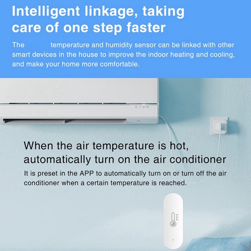 Tuya WiFi Temperature Humidity Sensor Smart Home Meter Indoor Hygrometer Smart Life App Control
