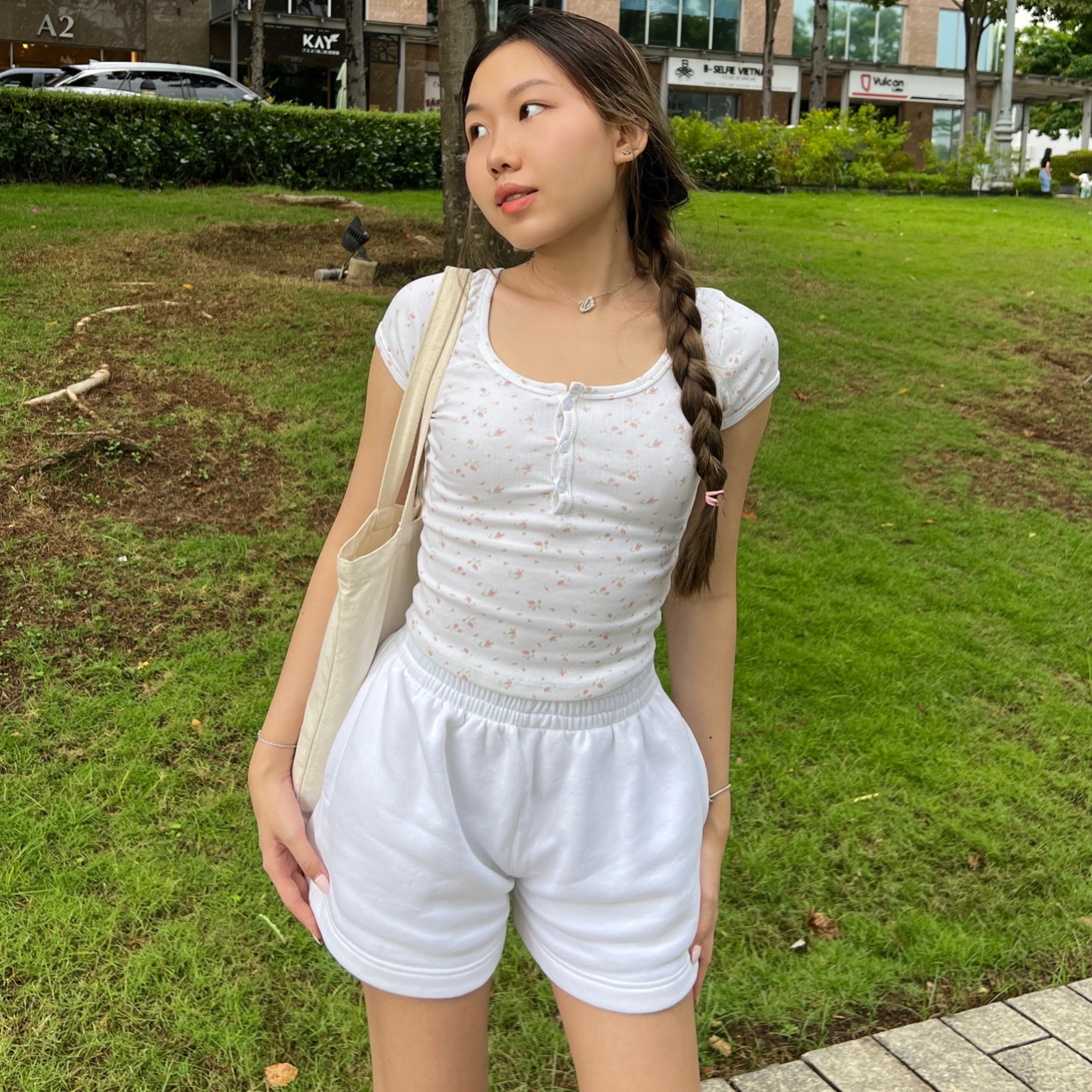 Quần Short thun nỉ cotton, Basic Sweatshorts AUGETY
