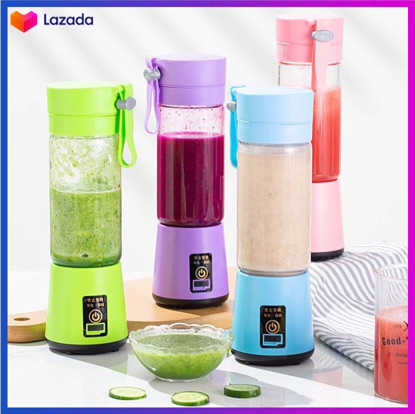 Máy Xay Sinh Tố Mini Tích Điện 6 Lưỡi Dao Inox Đa Năng Dung Tích 380ml, Máy Xay Hoa Quả Cầm Tay Nhỏ Gọn, Dễ Dàng Sạc Điện Bằng Cổng USB Mang Đi Khắp Mọi Nơi Tiện Lợi.