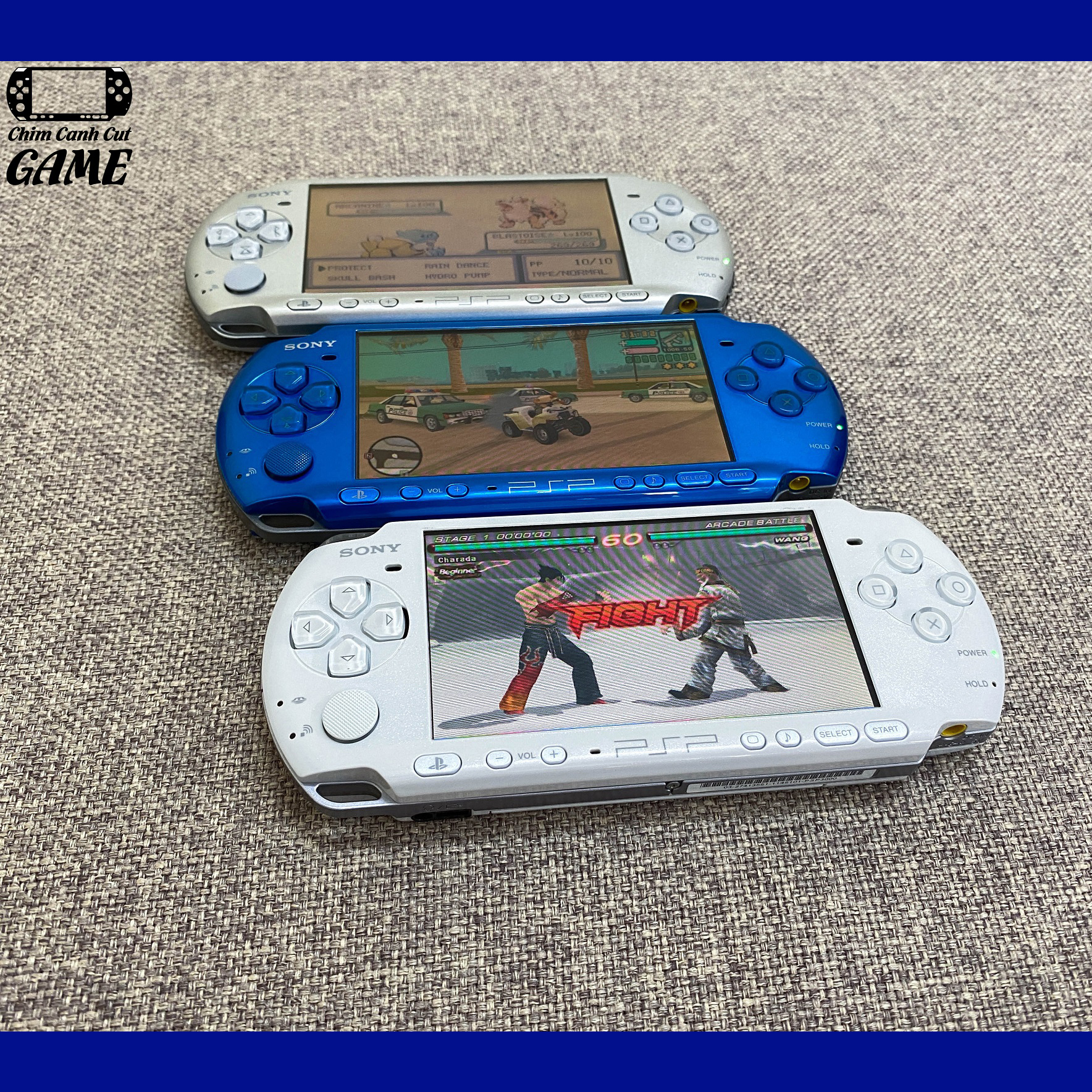[CHÍNH HÃNG] Máy chơi Game Sony PSP 3000 (Miễn phí cài Game, Phụ kiện đầy đủ)