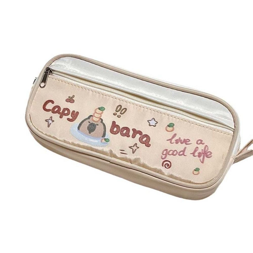 MMLUCK Large-capacity Capybara Pencil Case Storage Box Multifunctional Zipper Pencil Bag Stationery Case Capibala Cartoon Capybara Pen Bag Cosmetic Bag
