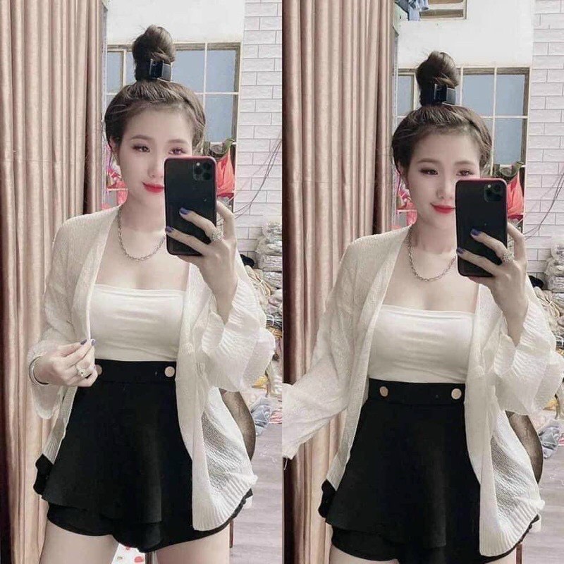 Áo Cadigan len mỏng phong cách Hàn Quốc CỰC XINH. SMC