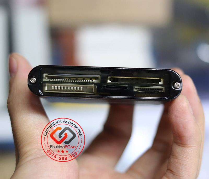 Card reader all in one, memory card reader multifunction USB CF card CNC machine, phone card microSD, TF card camera SD, XD, Ms compact aluminum case