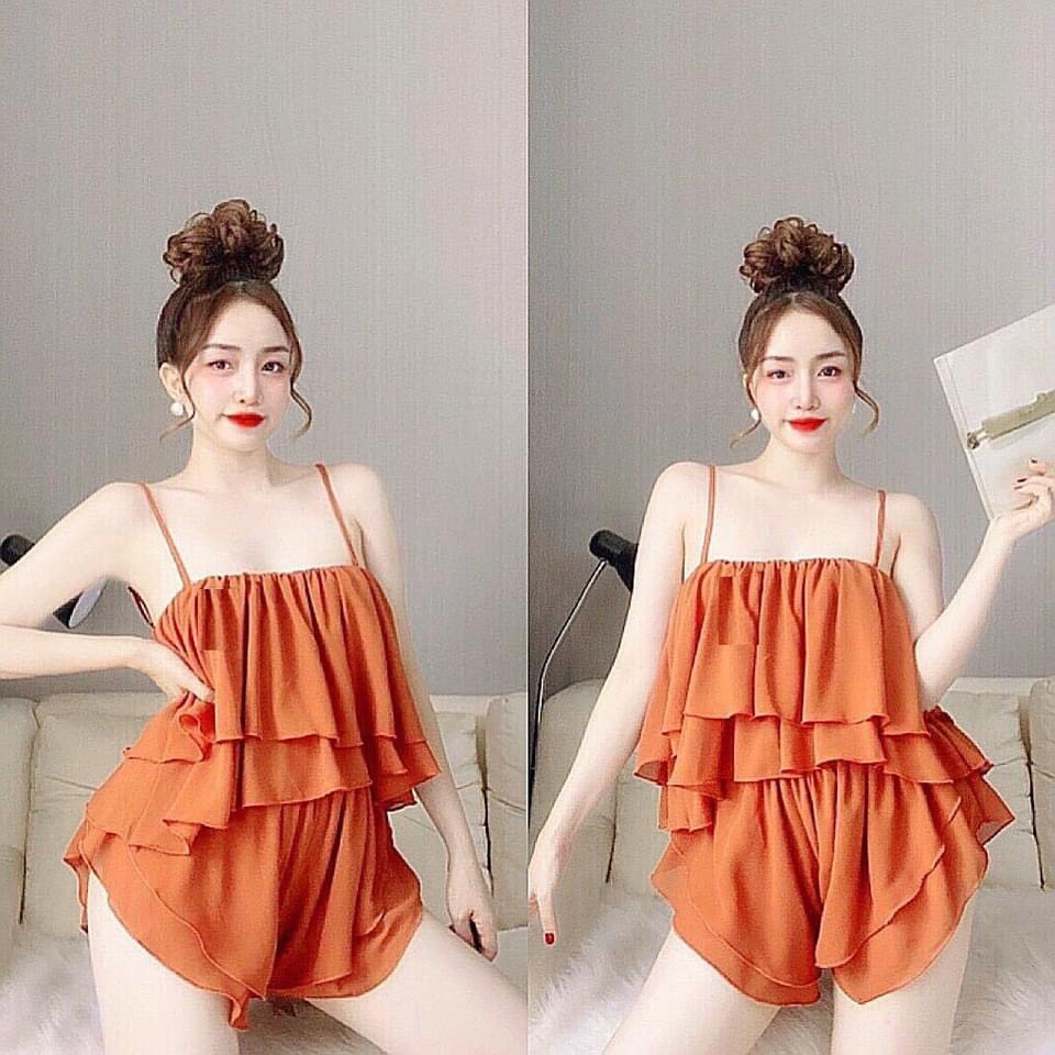 Sét bộ satin lụa tay dài tiểu thư siêu sang chảnh.