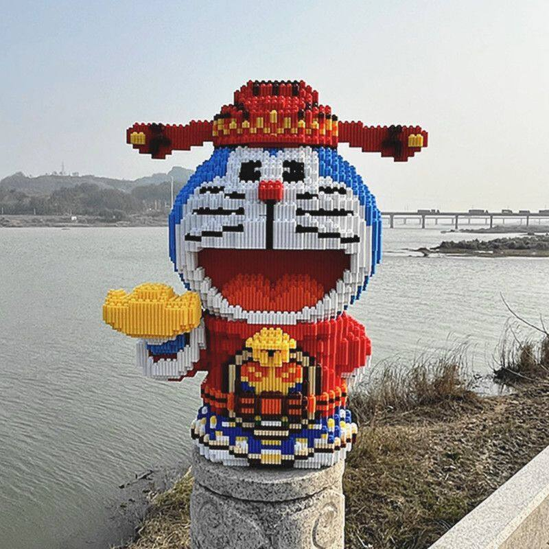 Mô hình lắp ghép 3D thần tài, Doraemon thần tài