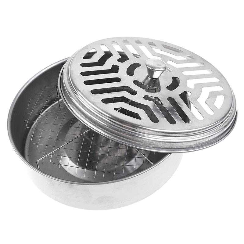 Mosquito Coil Holder Coil Incense Burner with Mesh Stand Camping Garden.