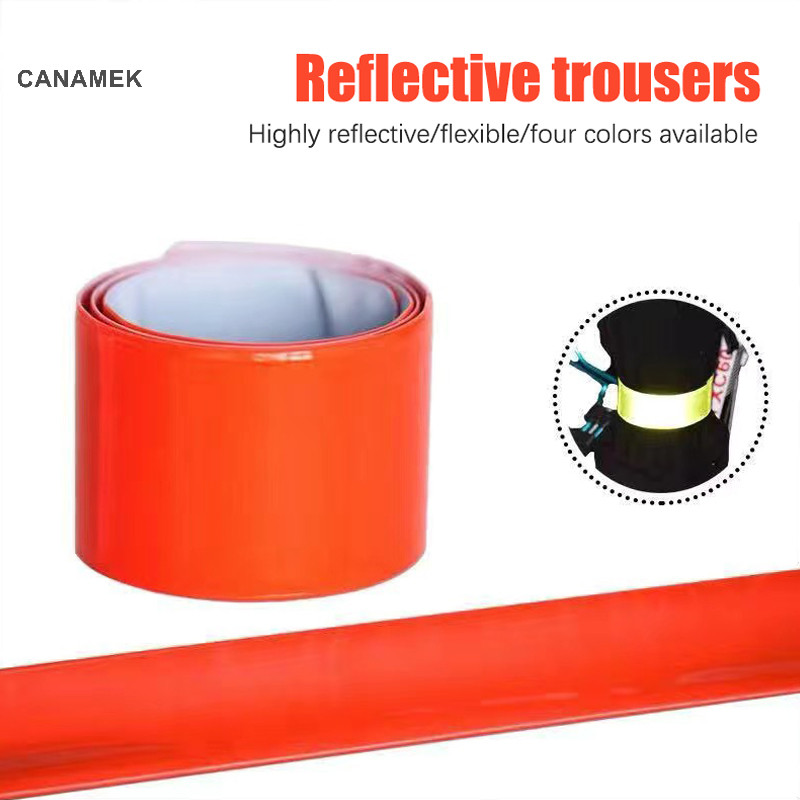 Canamek chạy câu cá đi xe đạp dải phản quang xe đạp an toàn cảnh báo ban đêm xe đạp gắn quần chân dây đeo cổ tay băng phản quang mới