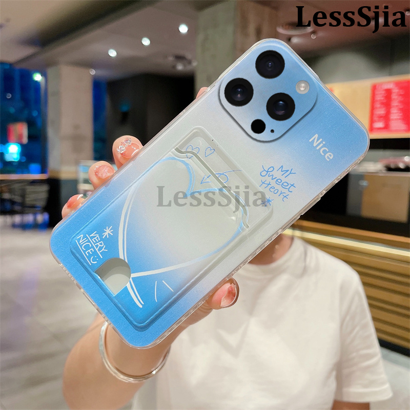 Phone cover iphone 16 Back case Card Holder Wallet Be LoveTransparent Soft Case For iphone 16Pro max Phone cases