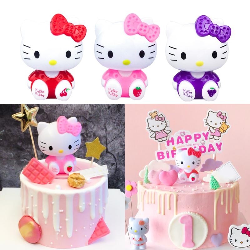 Que Cắm Trang Trí Bánh Kem Hình Hello Kitty