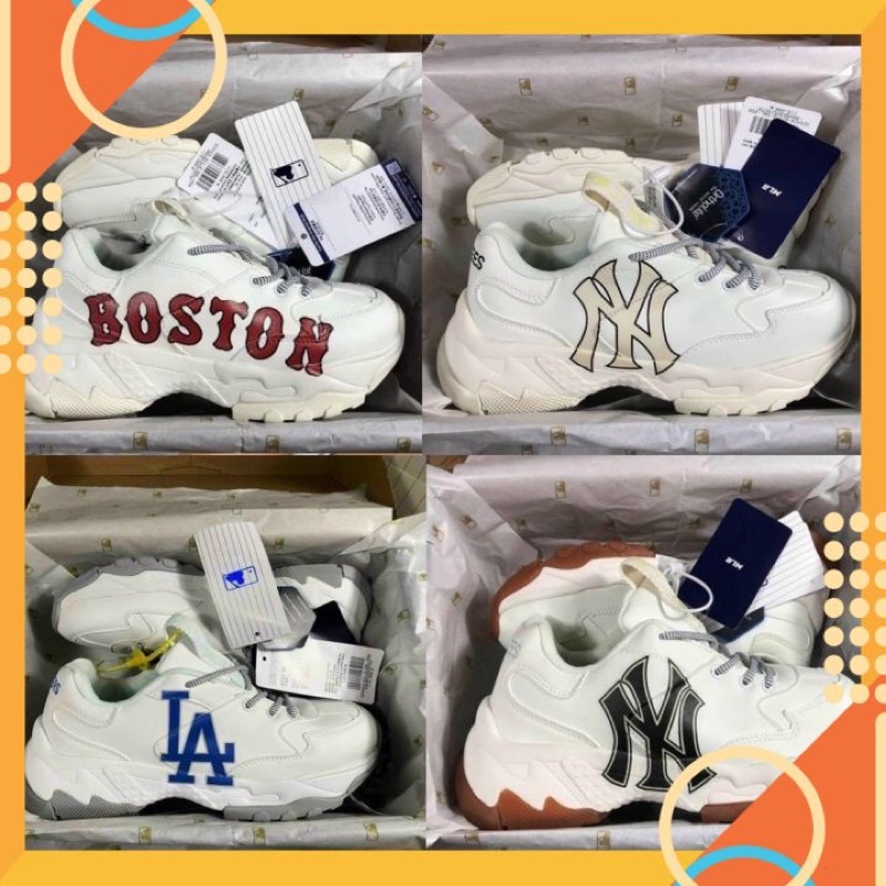 ĐẬ   Full Box + Bill Giày MLB, Giày Boston, NY, LA mới hót 2021 bản chuẩn