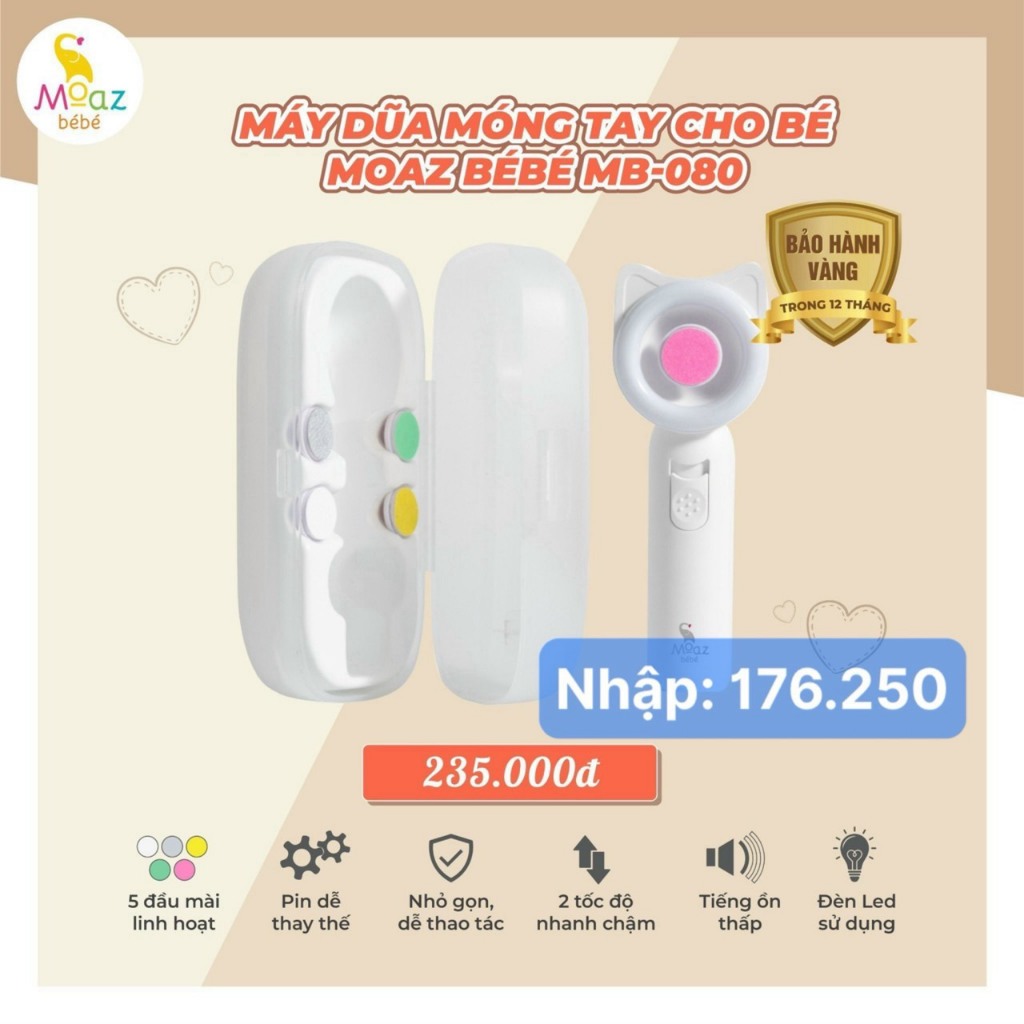 Máy Dũa Móng Tay Cho Bé Moaz BeBe MB-080