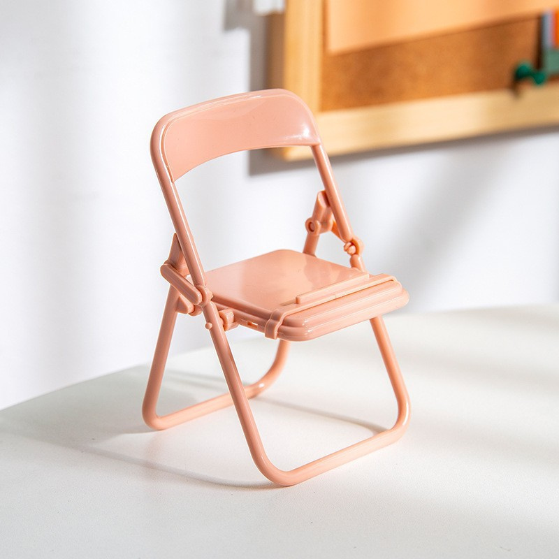 Cute Chair Phone Holder Stand Compatible with iPhone 13 Samsung S22 Ultra Foldable Mobile Phone Stand Desk Holder Universal Lazy Bracket Gift