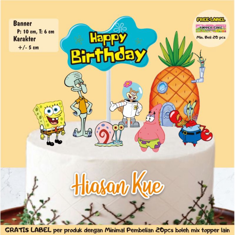 hiasan kue ulang tahun cake topper satu set hiasan nasi tumpeng